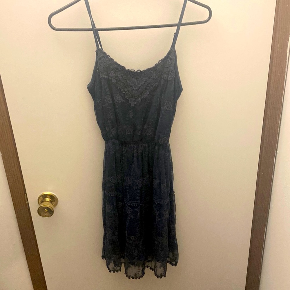 Navy Lace Dress- Small